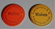 Late 1970s - Manchester Wolves Orange and Yellow badges.jpg